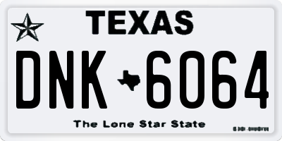TX license plate DNK6064