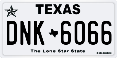 TX license plate DNK6066