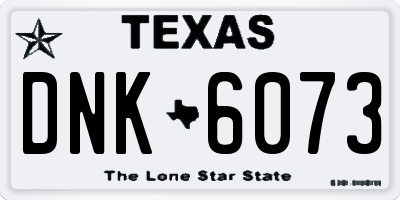 TX license plate DNK6073