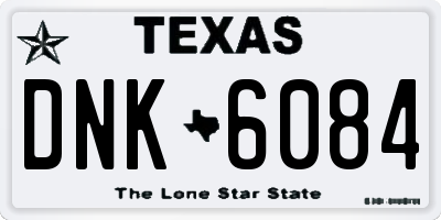 TX license plate DNK6084