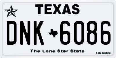 TX license plate DNK6086