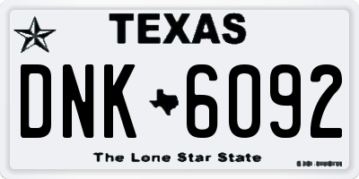 TX license plate DNK6092
