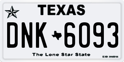 TX license plate DNK6093