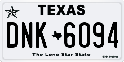 TX license plate DNK6094