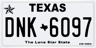 TX license plate DNK6097