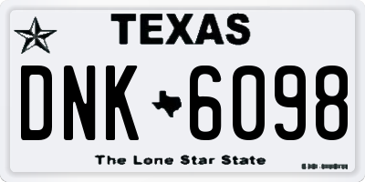 TX license plate DNK6098