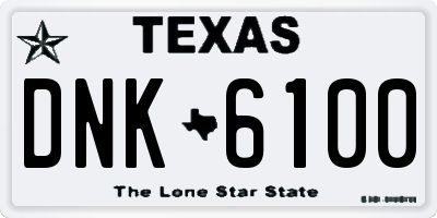 TX license plate DNK6100