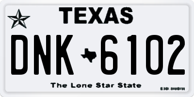 TX license plate DNK6102