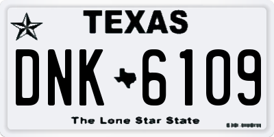 TX license plate DNK6109