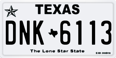 TX license plate DNK6113
