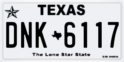 TX license plate DNK6117
