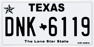 TX license plate DNK6119