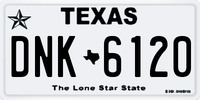 TX license plate DNK6120
