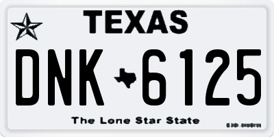 TX license plate DNK6125