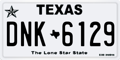 TX license plate DNK6129