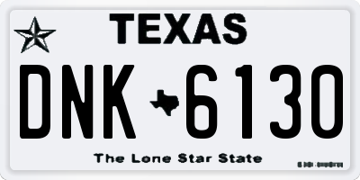 TX license plate DNK6130