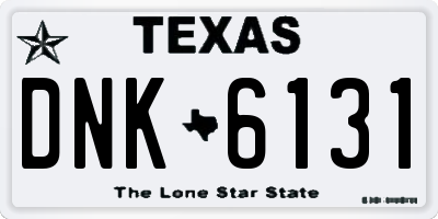 TX license plate DNK6131