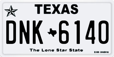 TX license plate DNK6140