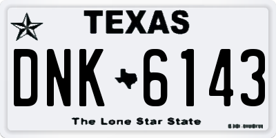 TX license plate DNK6143