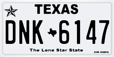 TX license plate DNK6147