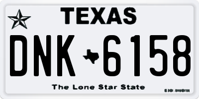 TX license plate DNK6158