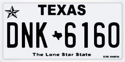 TX license plate DNK6160