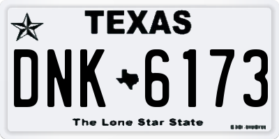 TX license plate DNK6173