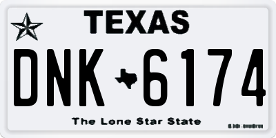 TX license plate DNK6174