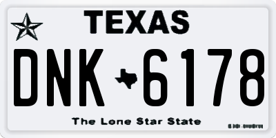 TX license plate DNK6178