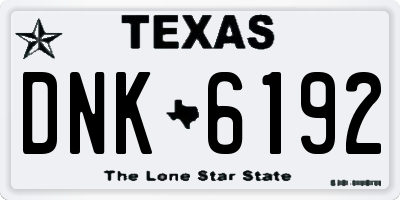 TX license plate DNK6192