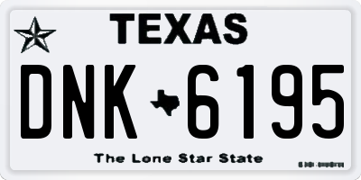 TX license plate DNK6195