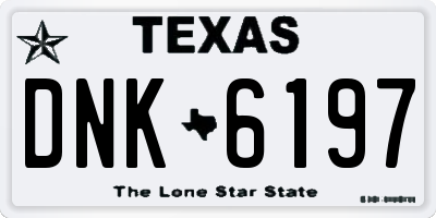 TX license plate DNK6197