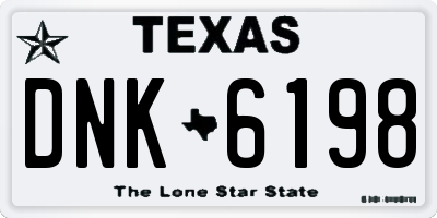 TX license plate DNK6198