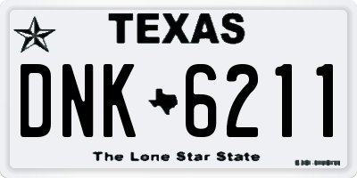 TX license plate DNK6211