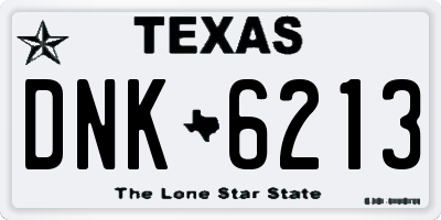 TX license plate DNK6213