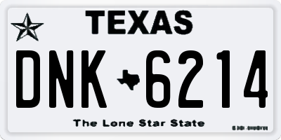 TX license plate DNK6214