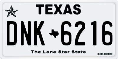 TX license plate DNK6216