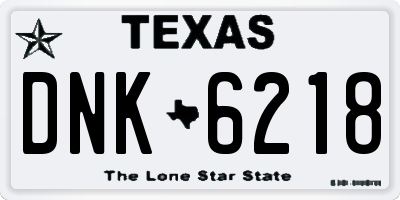 TX license plate DNK6218