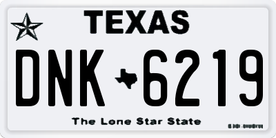 TX license plate DNK6219
