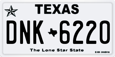 TX license plate DNK6220