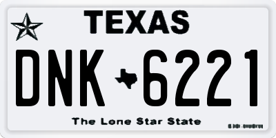 TX license plate DNK6221
