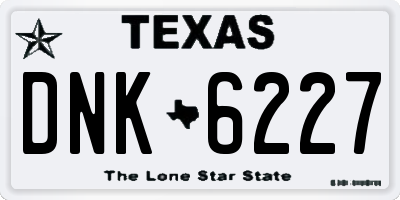 TX license plate DNK6227