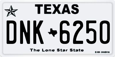 TX license plate DNK6250