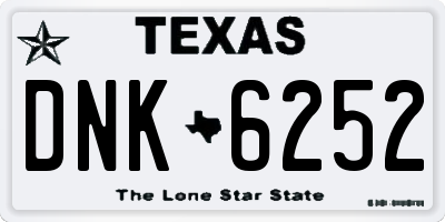 TX license plate DNK6252