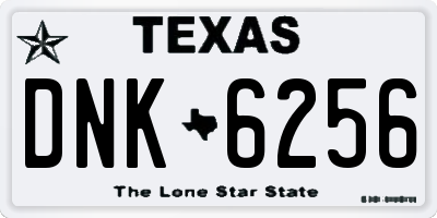 TX license plate DNK6256
