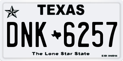 TX license plate DNK6257