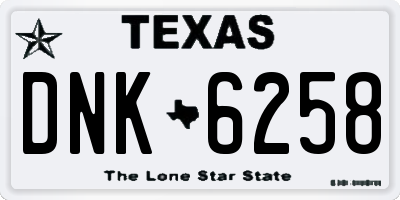 TX license plate DNK6258