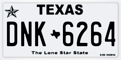 TX license plate DNK6264