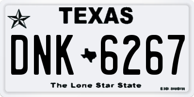 TX license plate DNK6267