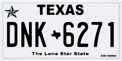 TX license plate DNK6271